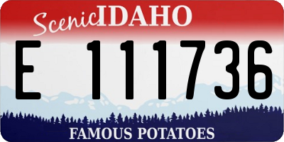 ID license plate E111736