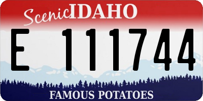 ID license plate E111744