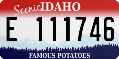 ID license plate E111746