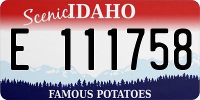 ID license plate E111758
