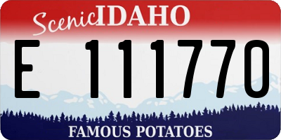 ID license plate E111770