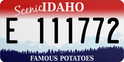 ID license plate E111772