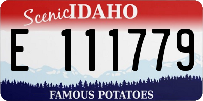 ID license plate E111779