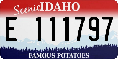 ID license plate E111797