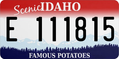 ID license plate E111815