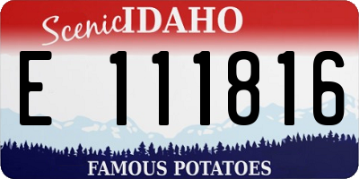 ID license plate E111816