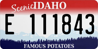 ID license plate E111843
