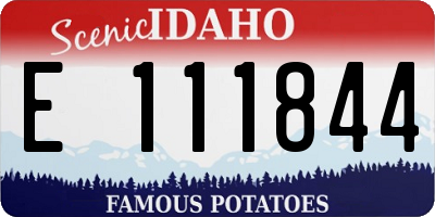 ID license plate E111844