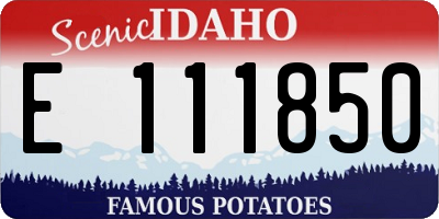 ID license plate E111850