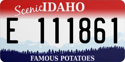 ID license plate E111861