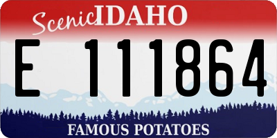 ID license plate E111864