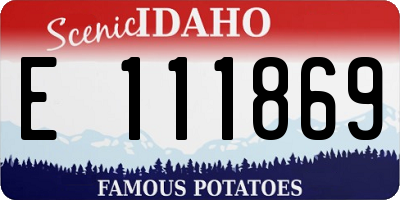 ID license plate E111869