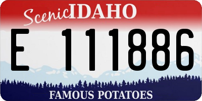 ID license plate E111886