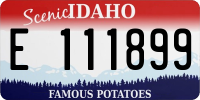 ID license plate E111899