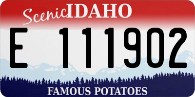 ID license plate E111902