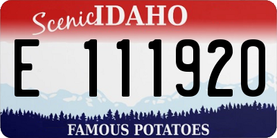 ID license plate E111920