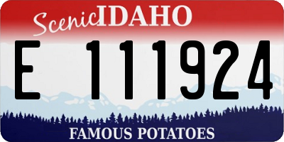ID license plate E111924