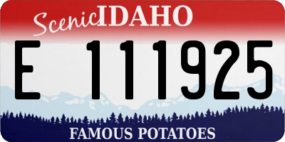 ID license plate E111925