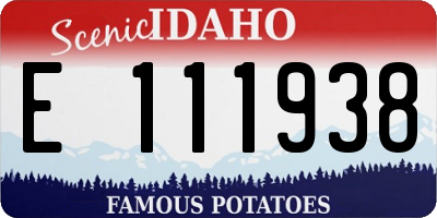 ID license plate E111938