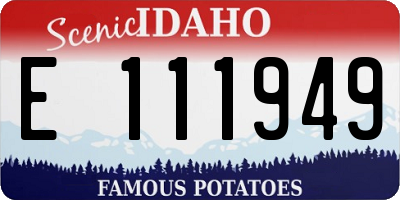ID license plate E111949