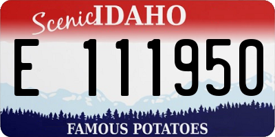 ID license plate E111950