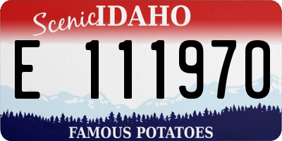 ID license plate E111970