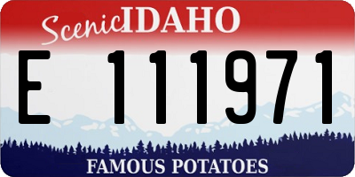 ID license plate E111971