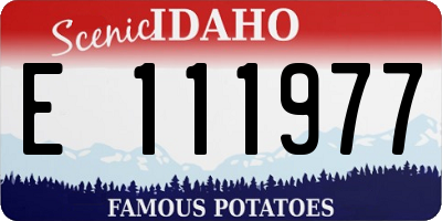 ID license plate E111977