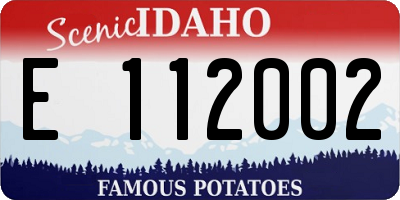 ID license plate E112002