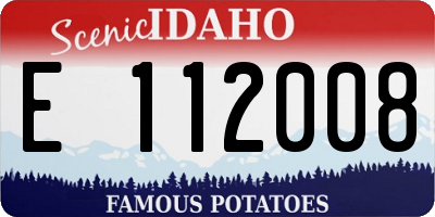 ID license plate E112008