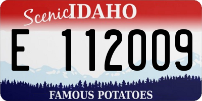 ID license plate E112009