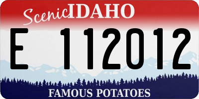 ID license plate E112012