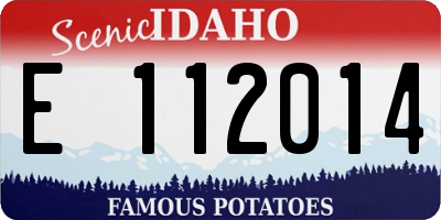 ID license plate E112014