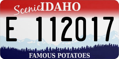 ID license plate E112017