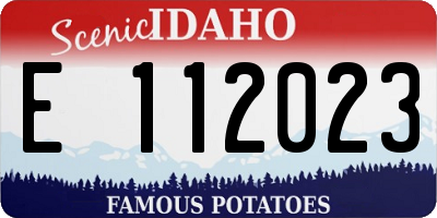 ID license plate E112023