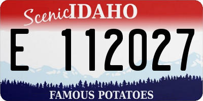 ID license plate E112027
