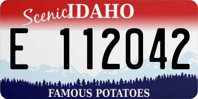ID license plate E112042
