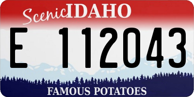 ID license plate E112043