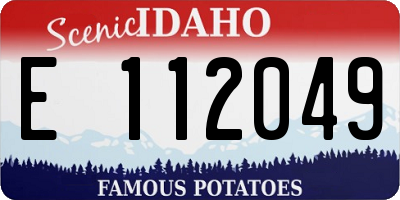 ID license plate E112049