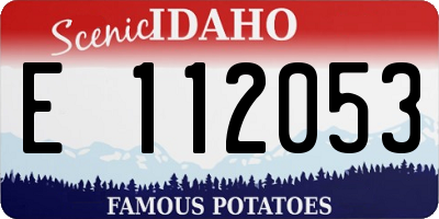ID license plate E112053