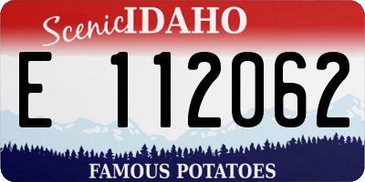 ID license plate E112062