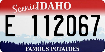 ID license plate E112067