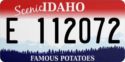 ID license plate E112072