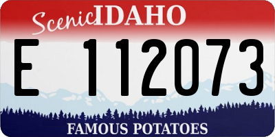 ID license plate E112073