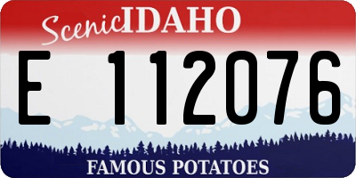 ID license plate E112076