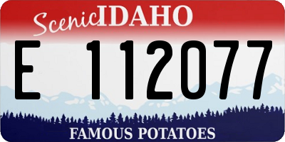 ID license plate E112077