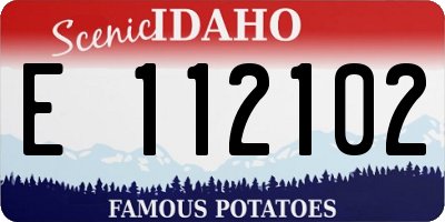 ID license plate E112102