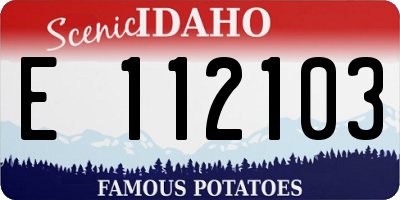 ID license plate E112103