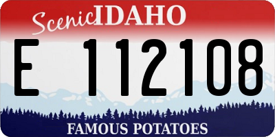 ID license plate E112108