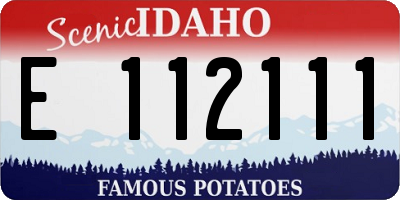 ID license plate E112111